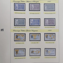 Collection timbres de France Personnages Célèbres 1943-1995 complet en album Safe.