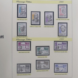 Collection timbres de France Personnages Célèbres 1943-1995 complet en album Safe.