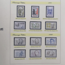 Collection timbres de France Personnages Célèbres 1943-1995 complet en album Safe.