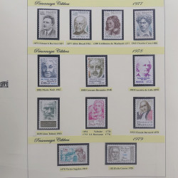 Collection timbres de France Personnages Célèbres 1943-1995 complet en album Safe.