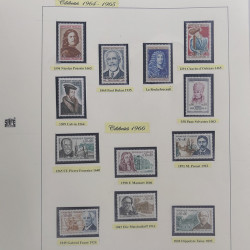 Collection timbres de France Personnages Célèbres 1943-1995 complet en album Safe.