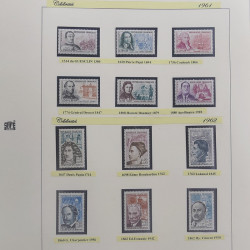 Collection timbres de France Personnages Célèbres 1943-1995 complet en album Safe.