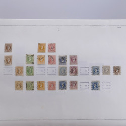 Lot massif de timbres de Grèce 1886-2001 oblitérés sur feuilles.