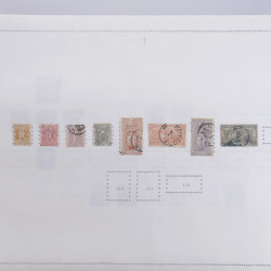 Lot massif de timbres de Grèce 1886-2001 oblitérés sur feuilles.