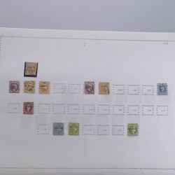 Lot massif de timbres de Grèce 1886-2001 oblitérés sur feuilles.