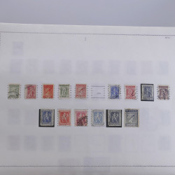 Lot massif de timbres de Grèce 1886-2001 oblitérés sur feuilles.