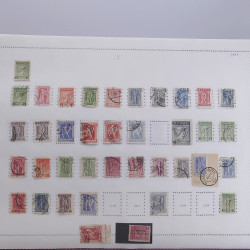 Lot massif de timbres de Grèce 1886-2001 oblitérés sur feuilles.