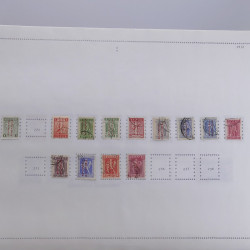 Lot massif de timbres de Grèce 1886-2001 oblitérés sur feuilles.