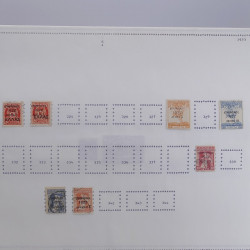 Lot massif de timbres de Grèce 1886-2001 oblitérés sur feuilles.