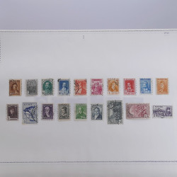 Lot massif de timbres de Grèce 1886-2001 oblitérés sur feuilles.
