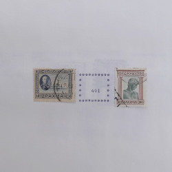 Lot massif de timbres de Grèce 1886-2001 oblitérés sur feuilles.