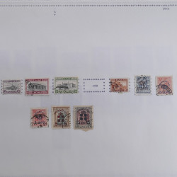 Lot massif de timbres de Grèce 1886-2001 oblitérés sur feuilles.