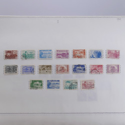 Lot massif de timbres de Grèce 1886-2001 oblitérés sur feuilles.