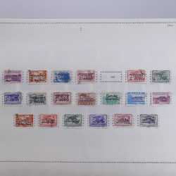 Lot massif de timbres de Grèce 1886-2001 oblitérés sur feuilles.