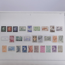 Lot massif de timbres de Grèce 1886-2001 oblitérés sur feuilles.