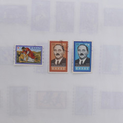 Lot massif de timbres de Grèce 1886-2001 oblitérés sur feuilles.