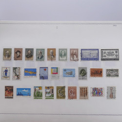 Lot massif de timbres de Grèce 1886-2001 oblitérés sur feuilles.