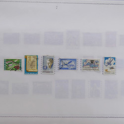 Lot massif de timbres de Grèce 1886-2001 oblitérés sur feuilles.