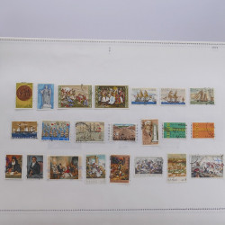 Lot massif de timbres de Grèce 1886-2001 oblitérés sur feuilles.