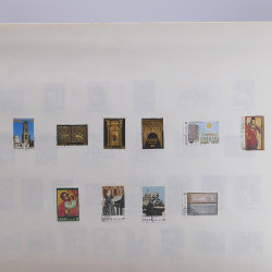 Lot massif de timbres de Grèce 1886-2001 oblitérés sur feuilles.