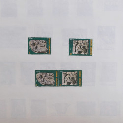 Lot massif de timbres de Grèce 1886-2001 oblitérés sur feuilles.