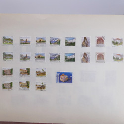 Lot massif de timbres de Grèce 1886-2001 oblitérés sur feuilles.