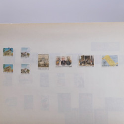 Lot massif de timbres de Grèce 1886-2001 oblitérés sur feuilles.