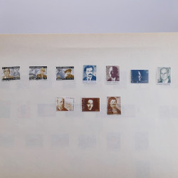 Lot massif de timbres de Grèce 1886-2001 oblitérés sur feuilles.