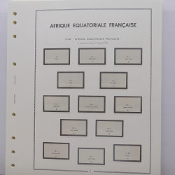 Moc feuilles préimprimées Afrique Equatoriale Française 1936-1958.