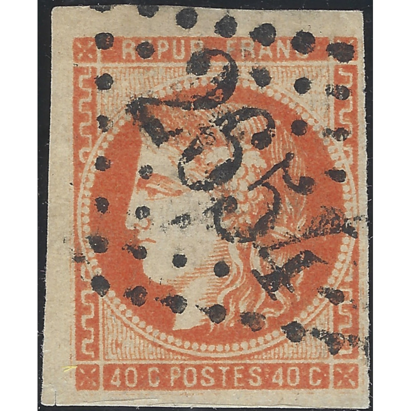 Bordeaux timbre de France N°48 variété oblitéré.