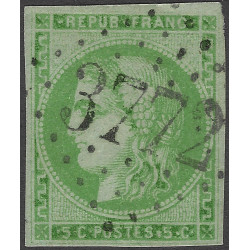 Bordeaux timbre de France N°42B oblitéré.