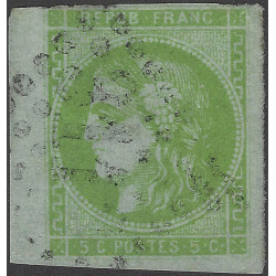Bordeaux timbre de France N°42Bd vert sauge bdf oblitéré.