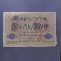 Lot de 100 billets de banque anciens d'Allemagne en un album.