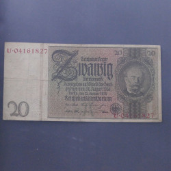 Lot de 100 billets de banque anciens d'Allemagne en un album.