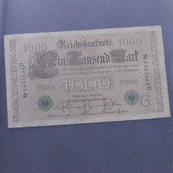 Lot de 100 billets de banque anciens d'Allemagne en un album.