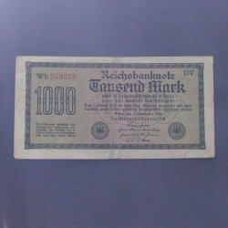 Lot de 100 billets de banque anciens d'Allemagne en un album.