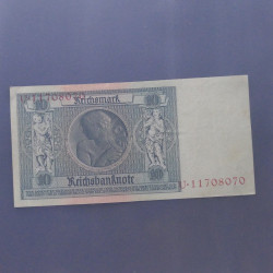 Lot de 100 billets de banque anciens d'Allemagne en un album.