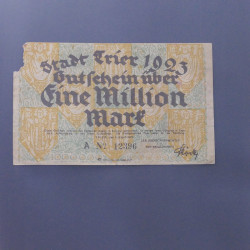 Lot de 100 billets de banque anciens d'Allemagne en un album.