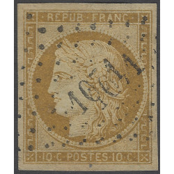 Cérès timbre de France N°1 oblitéré.