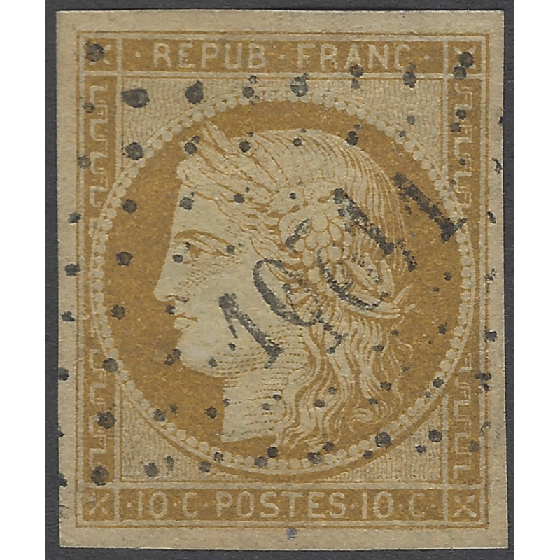 Cérès timbre de France N°1 oblitéré.