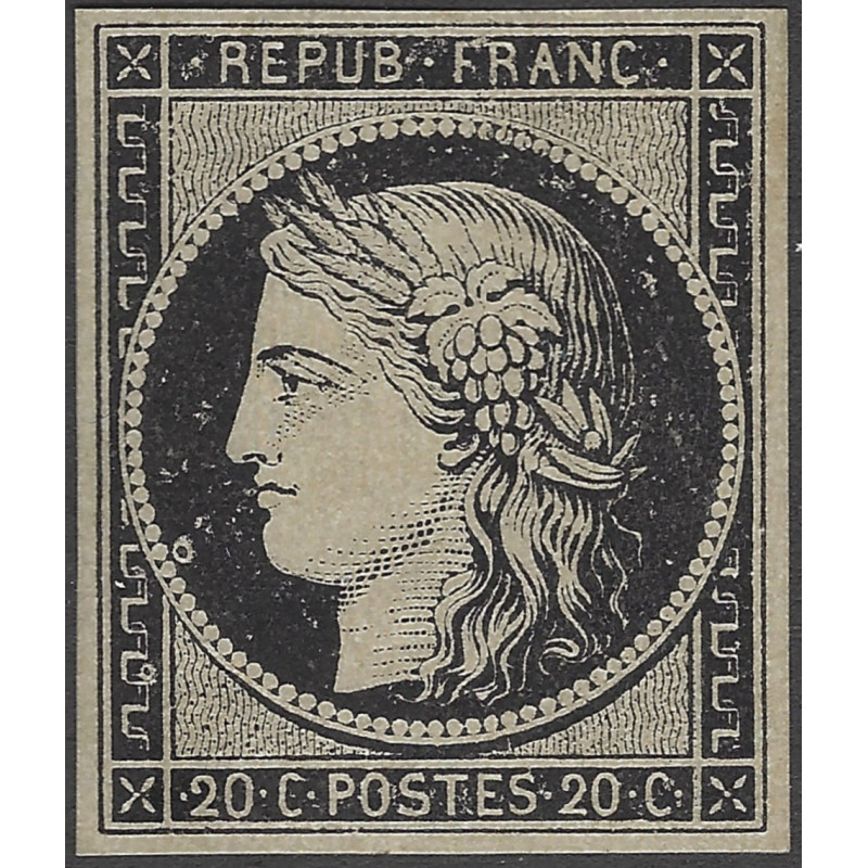 Cérès timbre de France N°3a variété neuf (*).