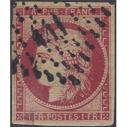 Cérès timbre de France N°6b carmin foncé oblitéré.