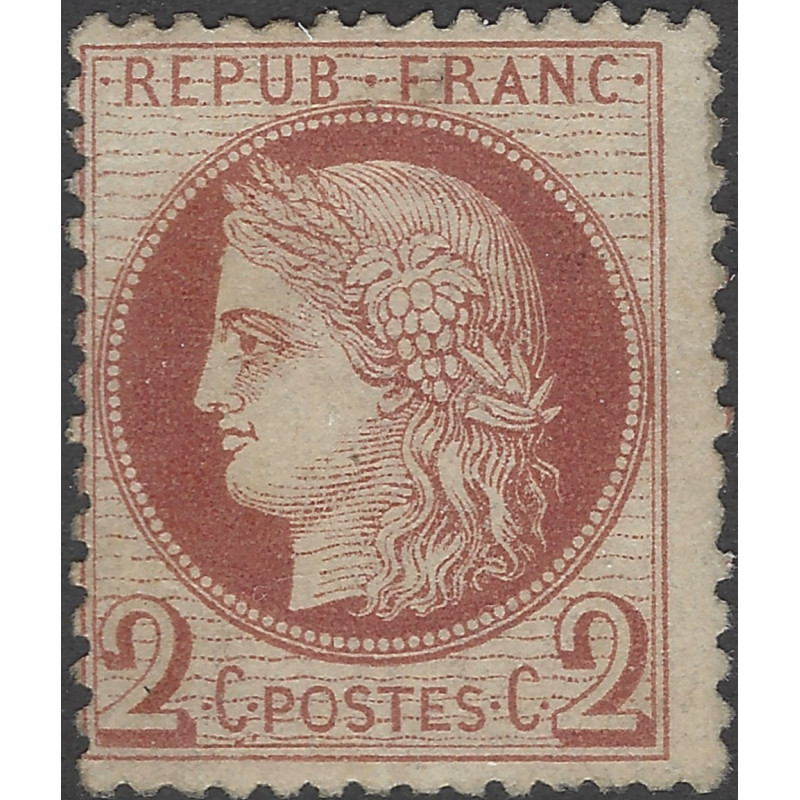 Cérès dentelé timbre de France N°51a neuf (*).