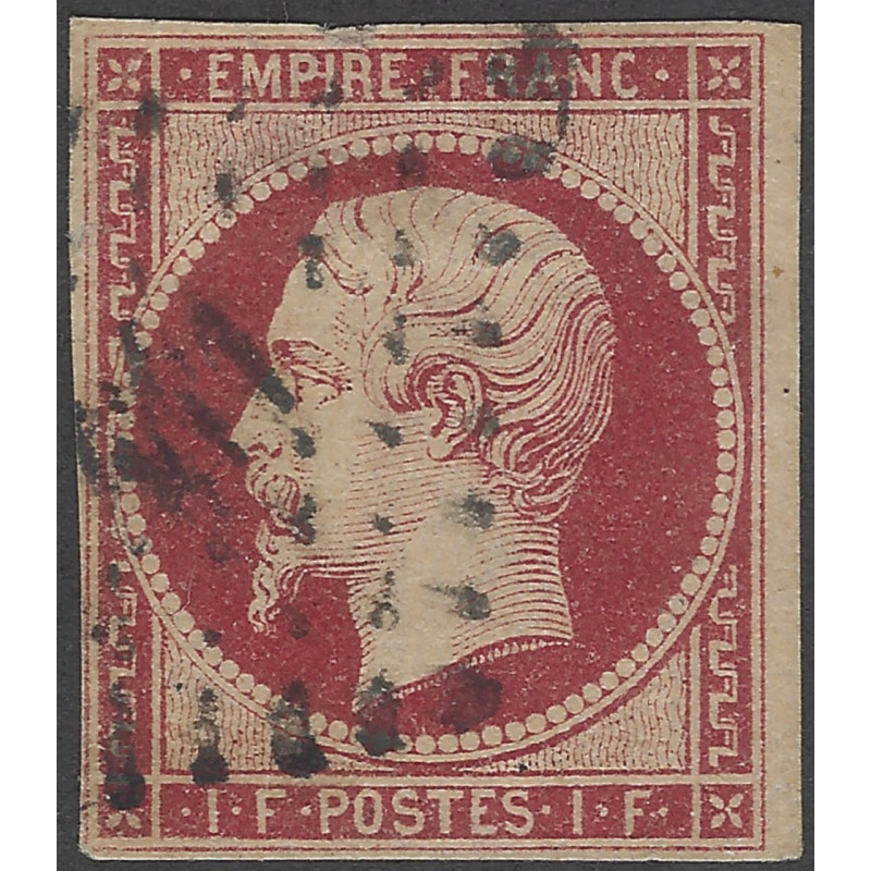 Empire non dentelé timbre de France N°18 oblitéré, R.