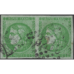 Bordeaux timbre de France N°42B paire oblitéré.