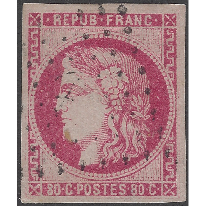 Bordeaux timbre de France N°49 oblitéré losange ancre.