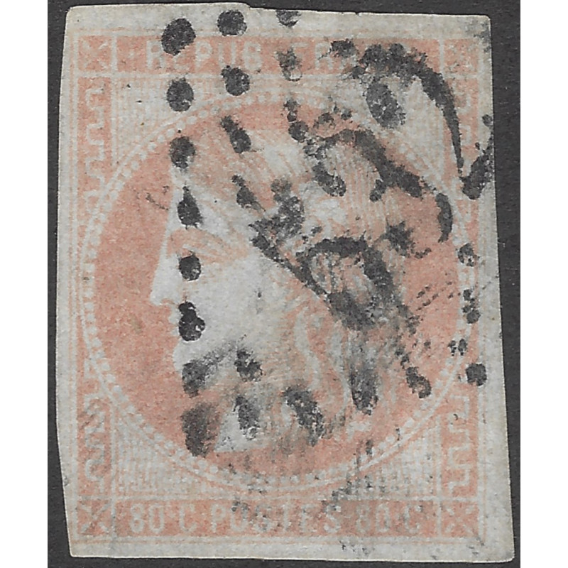 Bordeaux timbre de France N°49e saumon oblitéré, R.