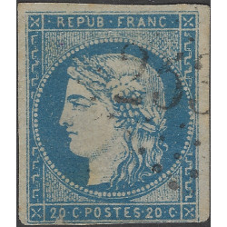 Bordeaux timbre de France N°44A oblitéré.