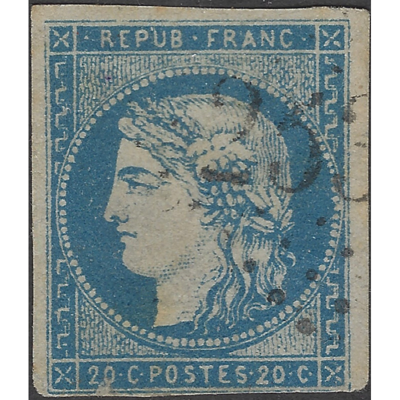 Bordeaux timbre de France N°44A oblitéré.