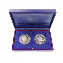 Coffret BE argent Centenaire de l'Entente Cordiale France Grande Bretagne 2004.